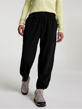 CALIA HIKING PANTS IN BLACK SIZE SMALL WIDE LEG WITH ANKLE SNAP